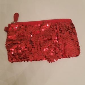 Red Sequin Clutch
